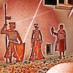 Historische Figuren an den Wänden von Haus Letmathe Foto: Ulrich Dornhoff